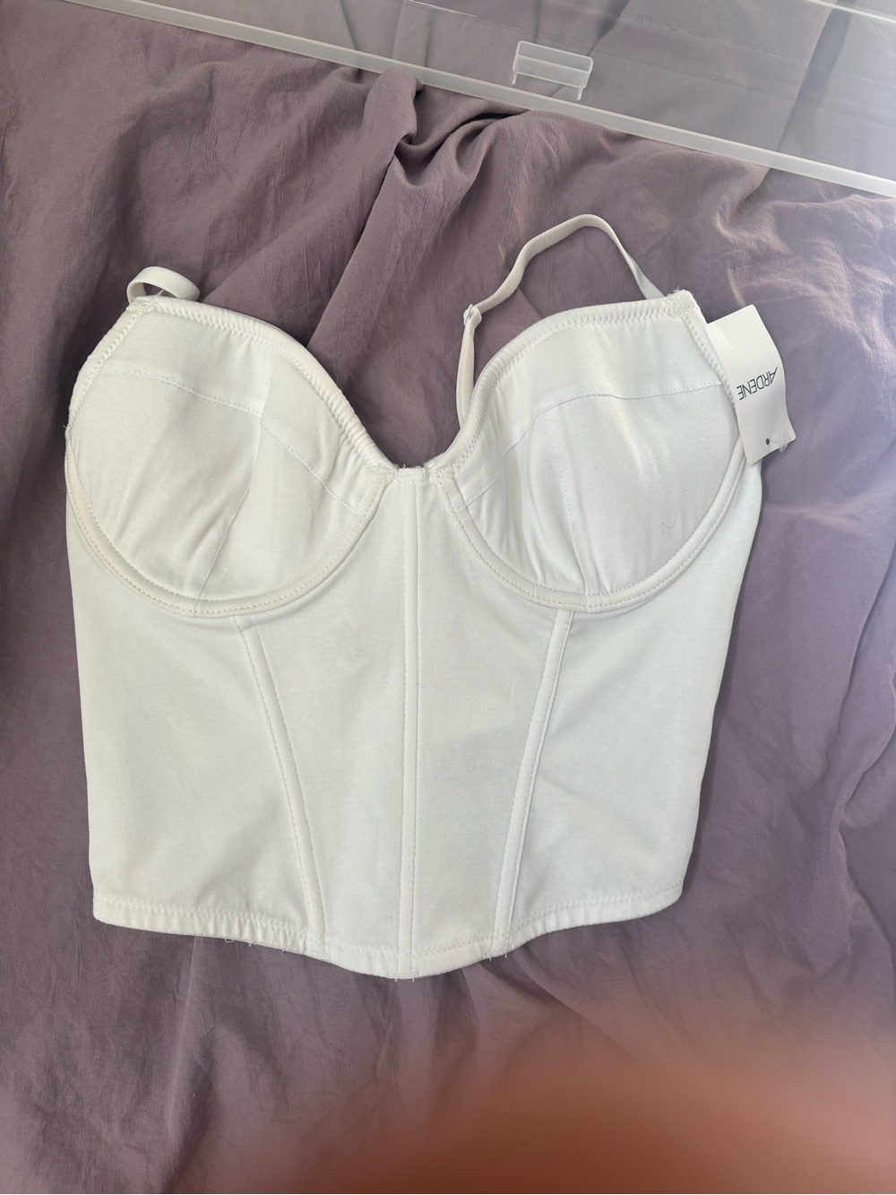 Ardene White Bustier Crop Top